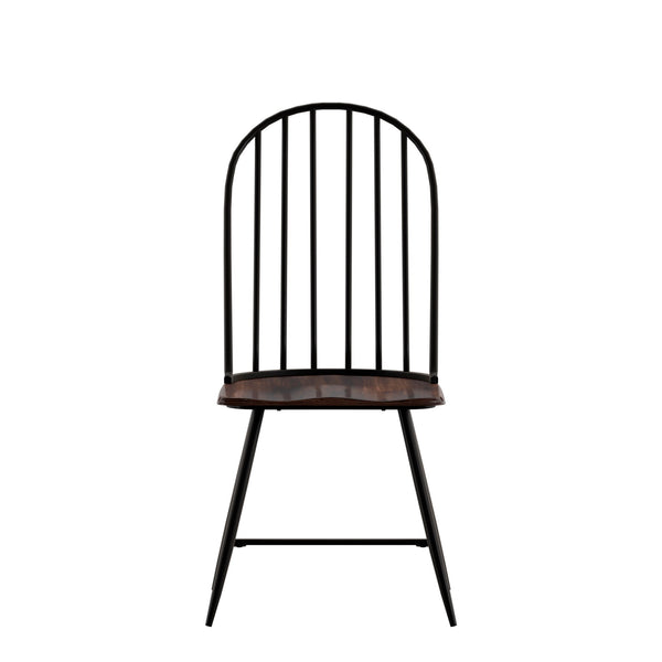 Homelegance By Top-Line Pascal Two-Tone Spindle Windsor Dining Chairs (Set of 4) Black Metal