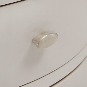 Homelegance By Top-Line Tallon 2-Drawer Oval Wood Accent Table White Wood