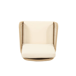 English Elm Christopher Knight Home® - ANNISA Teak Club Chair with Intricate Rope Weave, Weather-Resistant Acacia Wood Accent Seating, 28"W 72374.00LBGE