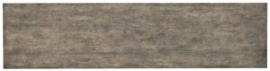 Hooker Furniture Melange Fairfax Credenza With Grooved Quatrefoil Doors, Distressed Oak Finish & Soft-Close Storage 638-85398-MWD