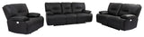 Parker House Parker Living Spartacus - Black Power Reclining Sofa Loveseat and Recliner Black 70% Polyester, 30% PU (W) MSPA-321PH-BLC