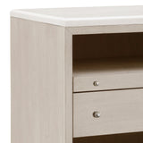 Ashby Place Accent Nightstand with Center Drawers and USB-C Port Natural with Reflection Gray Finish P359141 Pulaski Furniture