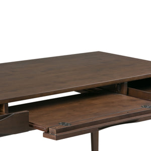 English Elm Harper Desk In Walnut Brown - Mid-Century Modern Design With Storage & Compact Workspace Solutions B136P158168