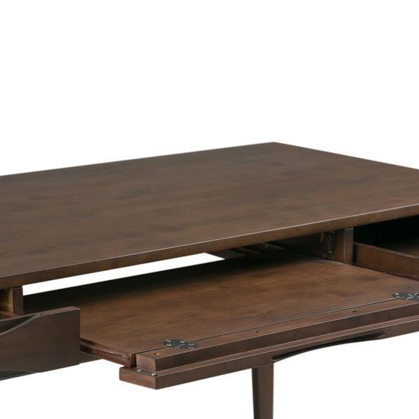 English Elm Harper Desk In Walnut Brown - Mid-Century Modern Design With Storage & Compact Workspace Solutions B136P158168