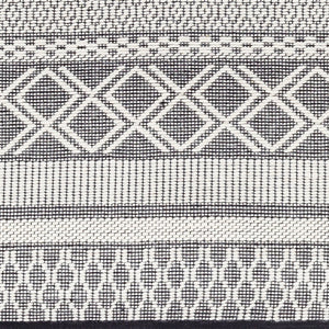 Livabliss San Jose Hand-woven Flatweave Accent Rug Cotton Wool Blend for Entryways and Hallways Ivory, Black 9' x 12' SJO2300-912