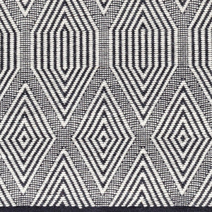 Livabliss San Jose Flat Weave Handwoven Cotton Wool Rug for Entryways Hallways and Living Rooms Ivory, Black 8' x 10' SJO2303-810