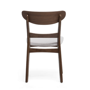 English Elm [video] Rubberwood Dining Chairs Set of 2 Upholstered Mid-century Seats for Modern Homes Light Beige 58915.00WNT