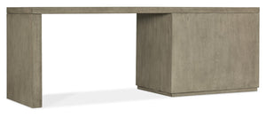 Hooker Furniture Linville Modern 72" Oak Veneer Desk In Smoked Mink Finish With Open Shelving, Float-Ready Design 24.00 L x 84.00W x 30.00H 6150-10916-85