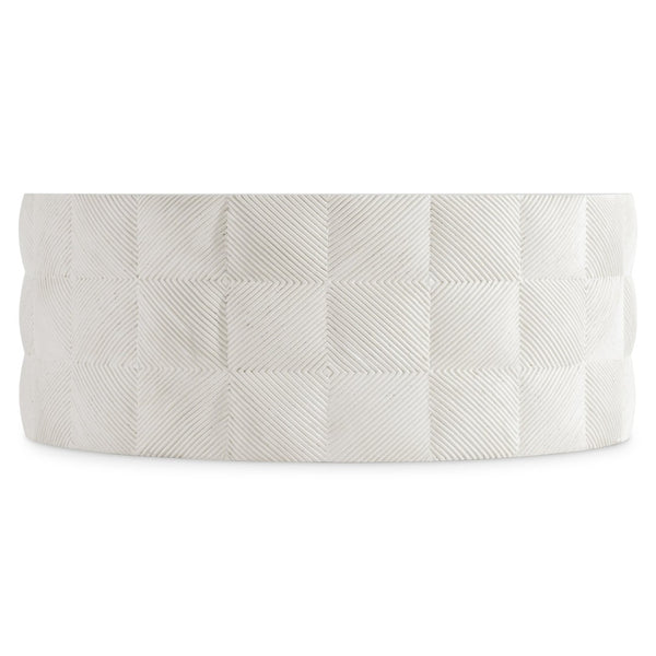 Bernhardt Bernhardt Ballantyne Round Stonecast Cocktail Table Outdoor Woven Rattan Patio Accent X11008