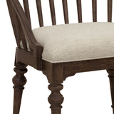 Revival Row Spindle Back Armchair Brown with Chimney Smoke Finish P348275 Pulaski Furniture