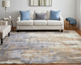 Feizy Rugs Clio Polypropylene Machine Made Casual Rug Brown/Blue/Ivory 10' x 13'-2"