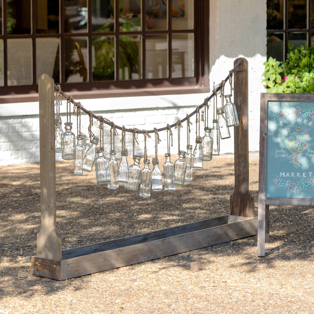 Bottle Garland Vases & Wooden Stanchion - Thumbnail 4