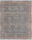 Feizy Rugs Marquette Polyester/Acrylic Machine Made Vintage Rug Blue/Red 6'-7" x 9'-10"