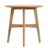 Homelegance By Top-Line Leroi Wood Round End Table Natural Rubberwood