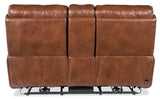 Crosby Zero Gravity Power Console Loveseat with Power Headrest and Lumbar Brown SS741-PHZL2C-080 Hooker Furniture