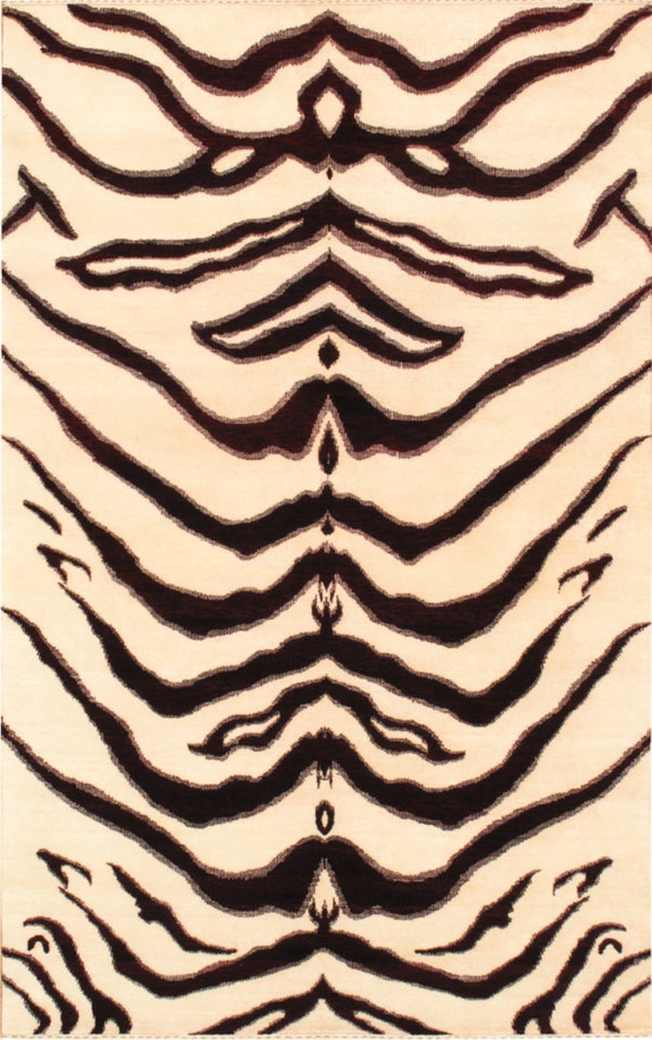 Pasargad Home Skin Collection Hand-knotted Premium Lamb's Wool Area Rug - Timeless Elegance 5' X 7'10"   Pef-4179 5x8