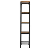 Homelegance By Top-Line Delano Industrial Modern Rustic 40-inch Bookcase Black Wood