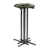 Glass Top Spot Table with Metal Base Pedestal Gray with Metal Finish P301550 Pulaski Furniture