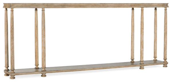 Hooker Furniture Vera Reclaimed-Light Oak Console Table With Twisted Legs And Lower Shelf — Slim, Elegant Entryway Centerpiece 6005-85003-80