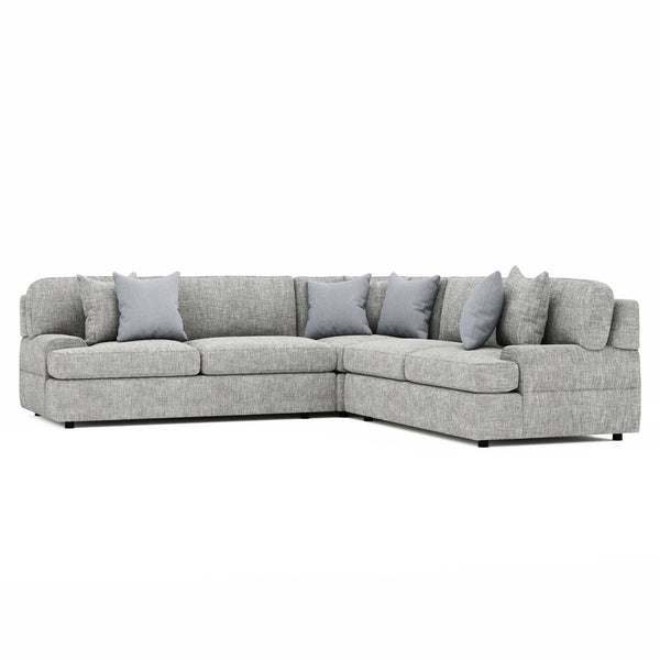 Bernhardt Bernhardt Serena 3-Piece Corner Sectional 111" Low-Profile Modern-Classic Fabric Sofa, Custom Built - Made to Order K2041