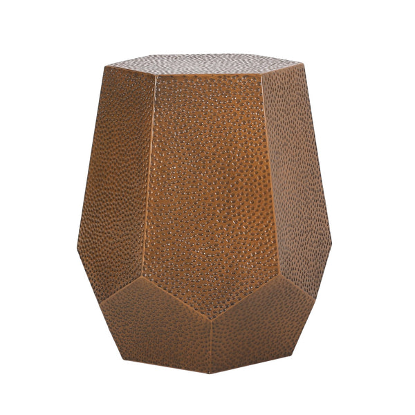 English Elm Christopher Knight Home® - METAL Modern Hammered Iron Geometric Side Table — Sleek Brushed Finish, Sturdy 80 lb Capacity Antique Bronze 72228.00BRZBRSANT