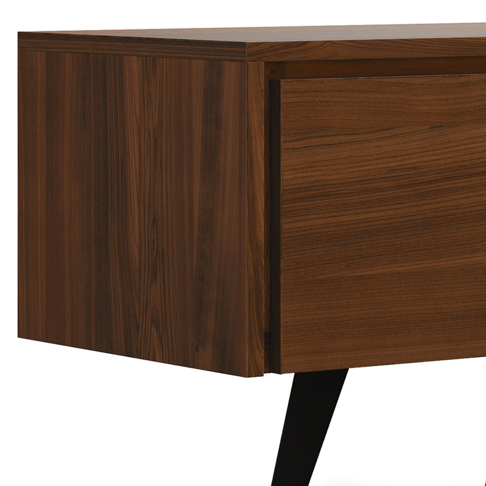 English Elm Lowry 72" Walnut Tv Media Stand - Mid-Century Modern Design With Concealed Storage & Durable Build B136P158889
