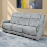 Parker House Linus - Hudson Grey Power Reclining Sofa And Two Recliners Grey 100% Polyester (S) Mlin-311phz-hgy