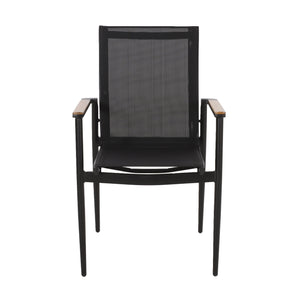 English Elm Christopher Knight Home® - BARRINGTON Dining Chair Natural - Weather-Resistant Aluminum Frame, Mesh Seating & Faux Wood AccentsBARRINGTON Dining Chair Natural - Weather-Resistant Aluminum Frame, Mesh Seating & Faux Wood Accents 73636.00BLK
