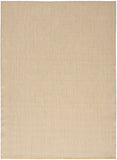 COU01 Courtyard Modern Outdoor Rug in Natural Beige - Stylish, Durable, and Easy to Clean Decor