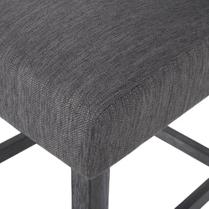 English Elm Christopher Knight Home® - Contemporary Button-Tufted Fabric Counter Stools Set of 2 with Espresso Legs, Waffle Stitch Comfort Charcoal 71254.00CHAR