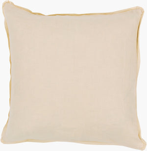 Surya Solid Accent Pillow - 18"L X 18"W Premium Linen For Timeless French Country Style & Cozy Comfort Mustard Linen,Linen Sl005-1818