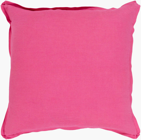 Surya Solid Accent Pillow - 18"L X 18"W Premium Linen For Timeless French Country Style & Cozy Comfort Pink Linen,Linen Sl013-1818
