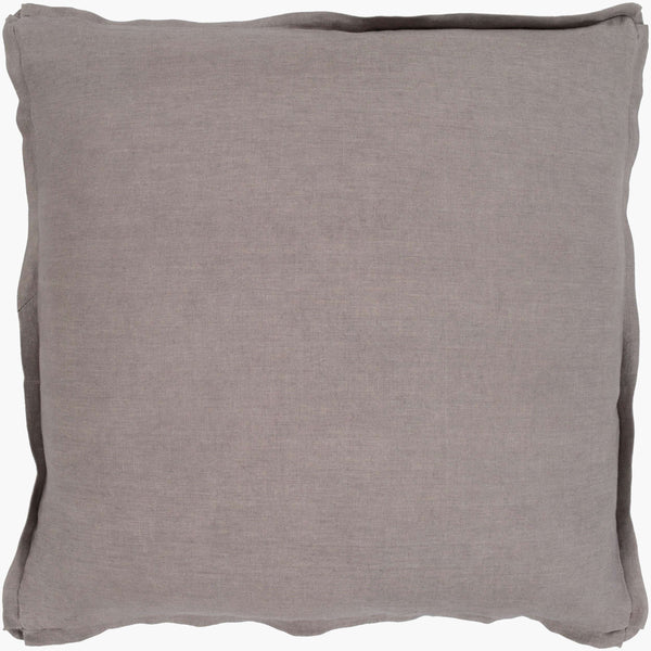 Surya Solid Accent Pillow - 18"L X 18"W Premium Linen For Timeless French Country Style & Cozy Comfort Medium Gray Linen,Linen Sl015-1818p