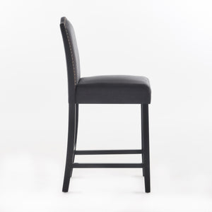 English Elm Christopher Knight Home® - Set of 2 Upholstered Counter Height Barstools with Nailhead Trim, Plush Fabric Comfort & Sturdy Legs Grey 62369.00