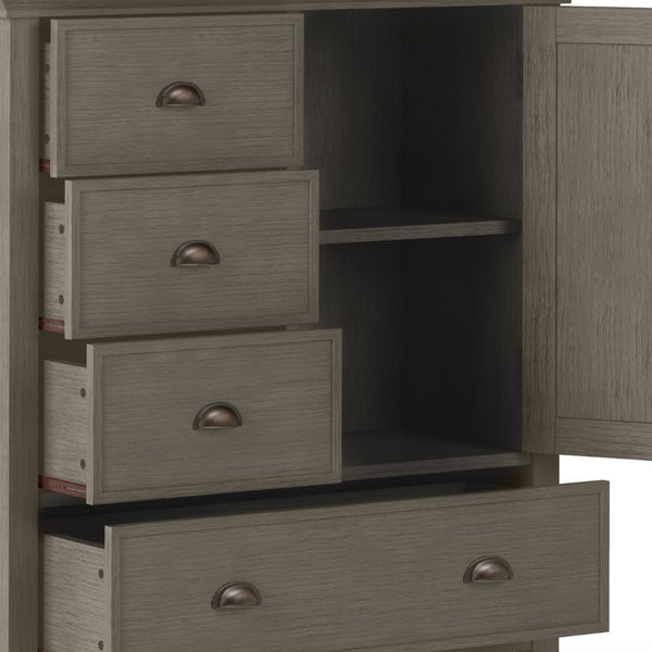 English Elm Redmond Medium Storage Cabinet - Handcrafted Farmhouse Grey, Stylish Organization For Any Room B136P159531-GIGA
