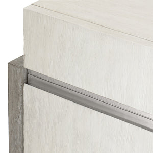 Bernhardt Bernhardt Two-Tone Foundations Buffet With Geometric Trim, Media Venting & Felt-Lined Drawer - 58" 306400