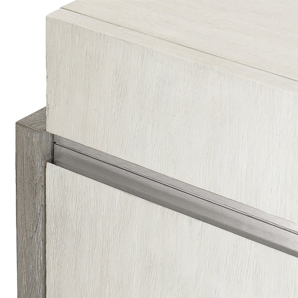 Bernhardt Bernhardt Two-Tone Foundations Buffet With Geometric Trim, Media Venting & Felt-Lined Drawer - 58" 306400