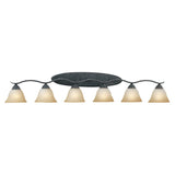 Prestige 54.5'' Wide 6-Light Vanity Light - Sable Bronze SL748622 Thomas