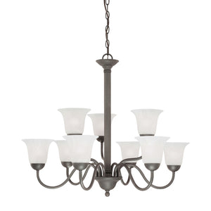 Riva 32'' Wide 9-Light Chandelier - Painted Bronze SL881363 Thomas