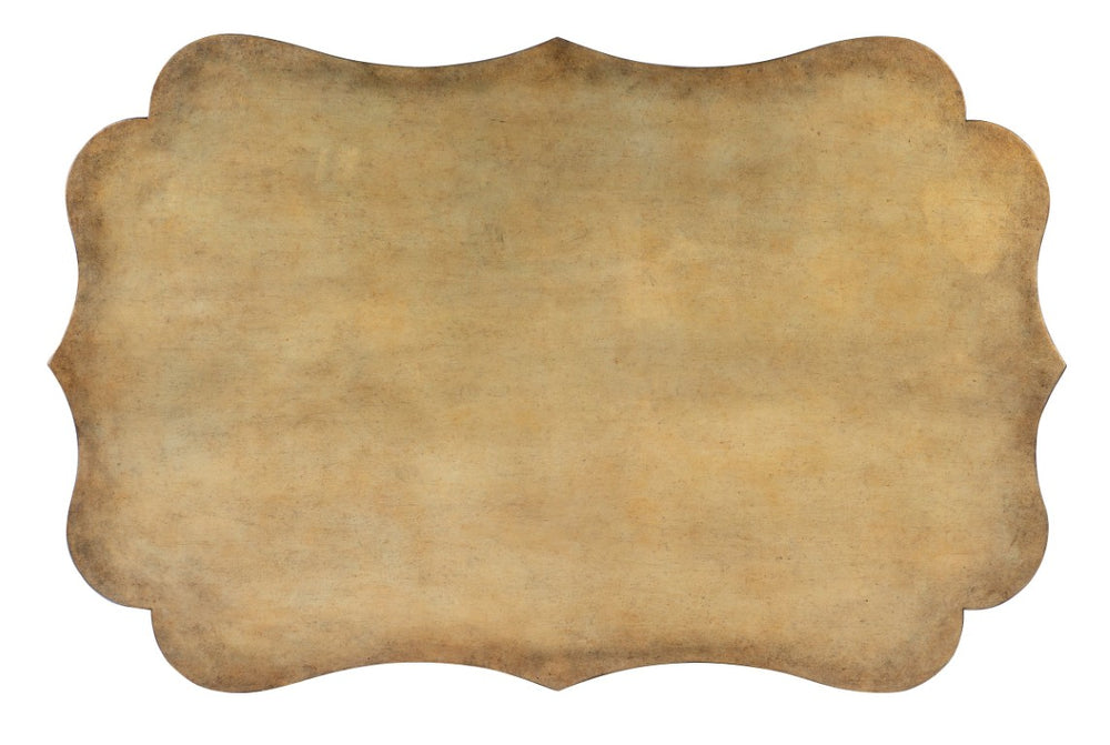 Hooker Furniture Melange Tevis Bluff Cocktail Table — Sculptural Quatrefoil Design, Gold Antique Burnish, Casters For Mobility And Hardwood Durability 5751-80110-15