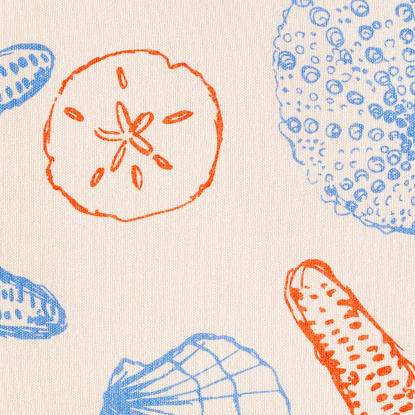 Surya Sea Life Slf-004 18" Square Accent Pillow - Whimsical Cotton Decor For Home, Easy Care & Unique Style Cream Cotton,Cotton Slf008-1818