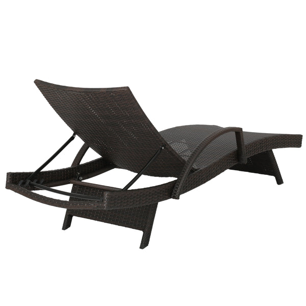 English Elm Christopher Knight Home® - Salem Pe Wicker Chaise Lounge With Adjustable Back, Weather-Resistant Design For Ultimate Comfort 52005.00ARM