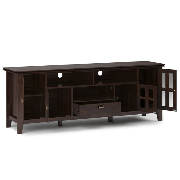 English Elm Artisan 72" Tv Media Stand - Handcrafted Solid Wood With Vintage Charm & Ample Storage For Tvs Up To 80" B136P158427