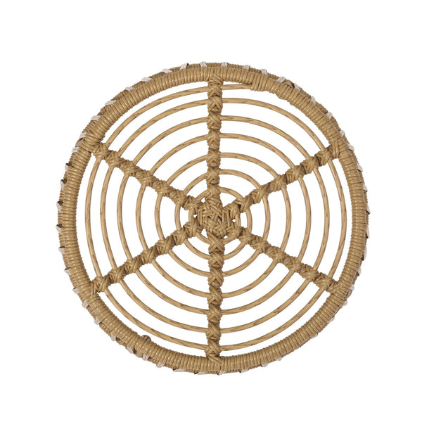 English Elm Christopher Knight Home® - ELAINE Rattan Side Table Light Brown – Boho Outdoor Wicker Cage Accent Table, Durable Polyethylene Finish 71843.00LBRN