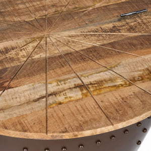 English Elm Christopher Knight Home® - WOODEN Mango Wood & Iron Coffee Table with Hinged Storage, Modern Industrial Drum Design (30.5") 66499.00