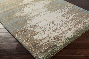 Surya Slice Of Nature Sli-6400 Handmade 2' X 3' Mid-century Modern Rug - Luxurious Wool & Viscose Design Charcoal Wool,Viscose Sli6404-23