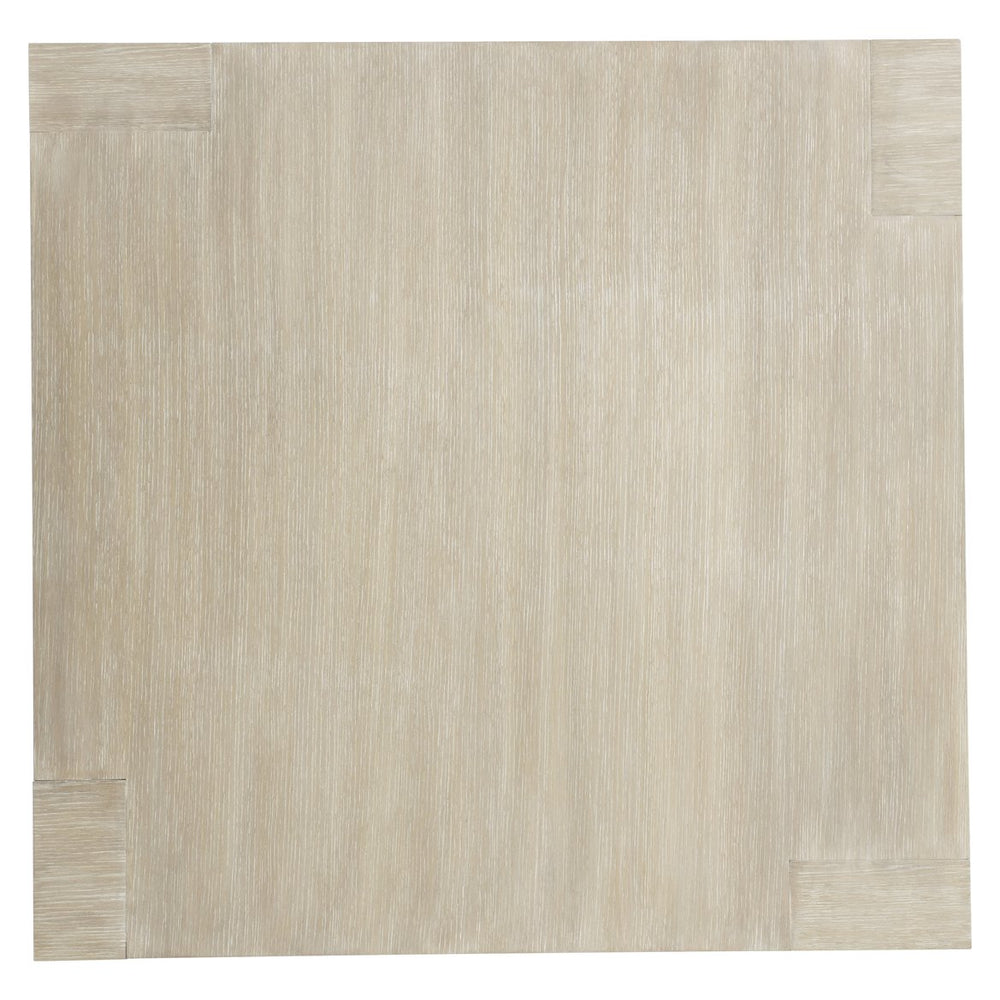 Bernhardt Bernhardt Darsa Asymmetrical Wire-Brushed Oak Cocktail Table 54" Square Atacama Finish Modern Centerpiece 507022