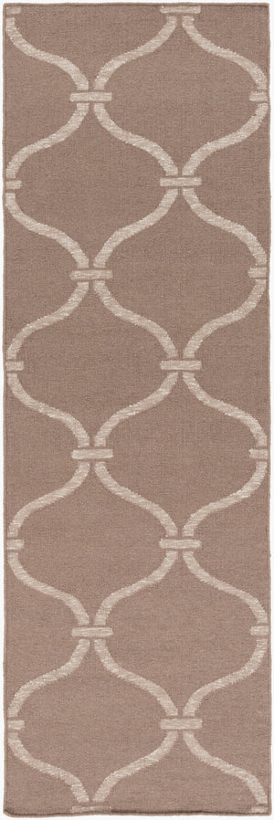Surya Stallman Slm-1000 2'6" X 8' Handmade Durable Rug – Modern Decor With Natural Charm, Spot Clean Only! Taupe Wool,Viscose,Cotton Slm1000-268