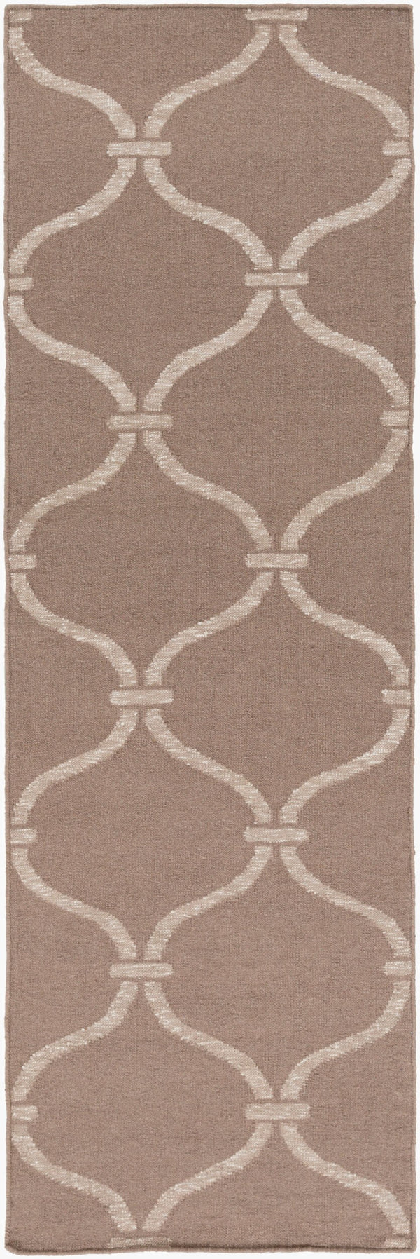 Surya Stallman Slm-1000 2'6" X 8' Handmade Durable Rug – Modern Decor With Natural Charm, Spot Clean Only! Taupe Wool,Viscose,Cotton Slm1000-268