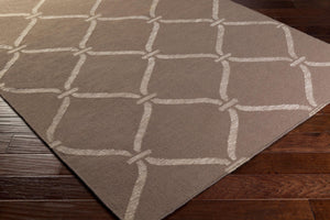 Surya Stallman Slm-1000 2'6" X 8' Handmade Durable Rug – Modern Decor With Natural Charm, Spot Clean Only! Taupe Wool,Viscose,Cotton Slm1000-268